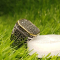 Turkish Cubical Zircon Italian Ring for Men